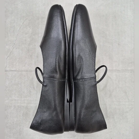 Empress ballet flats women's 40 US 9 black soft leather square toe elastic strap - Picture 6 of 11